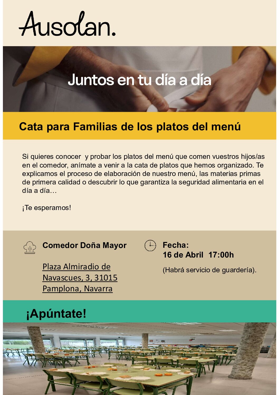 Lee más sobre el artículo CATA PARA EL FAMILIAS DE LOS PLATOS DEL MENÚ