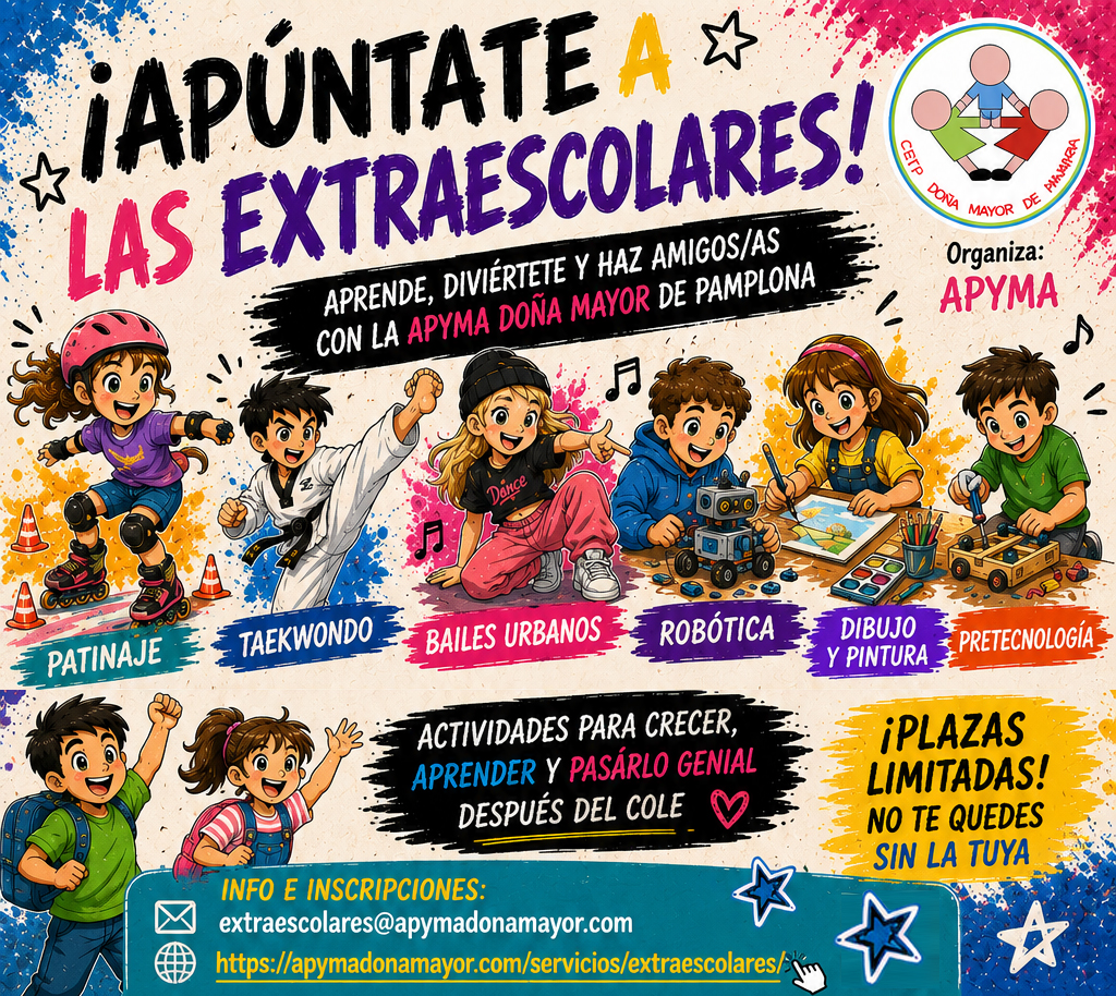 Lee más sobre el artículo ¡¡ULTIMA SEMANA!! Inscripciones extraescolares 2026/27